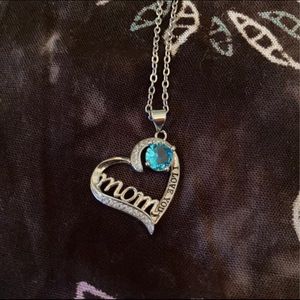 Mom “I  Love You” W/ Birthstone Necklace
